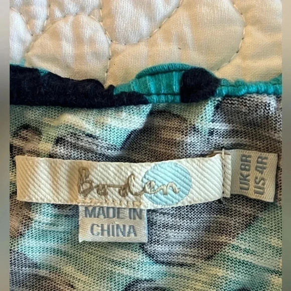 Boden Amber Blue Day Dress Size 4R Tropical Floral - Picture 11 of 11